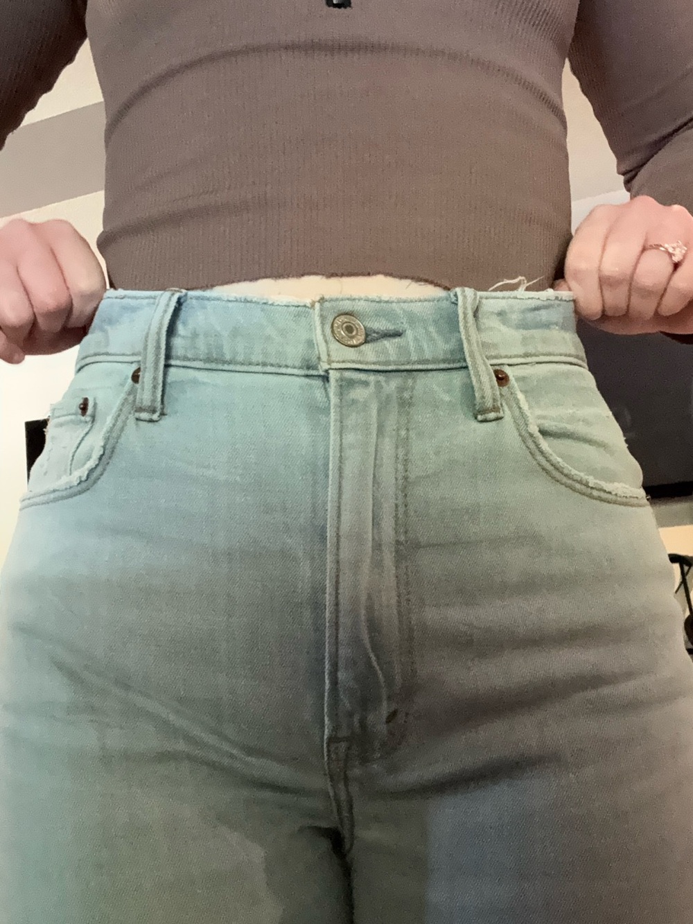 Abercrombie & Fitch Light Blue Distressed Jeans
